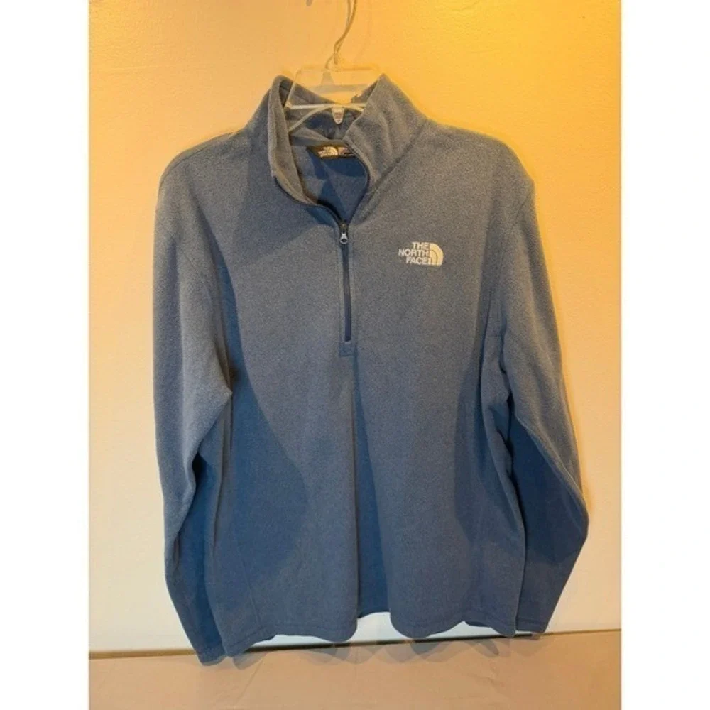 The North Face Mens TKA 100 Glacier 1/4 Zip Fleece Pullover Blue M NF00CP8M1LG‎